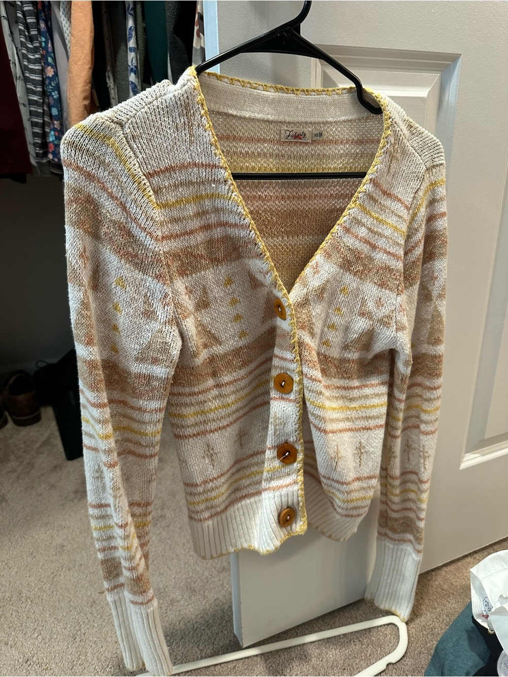 Faherty Brand Yellowtail Dragon Fly Path B Homeland Cardigan Sweater